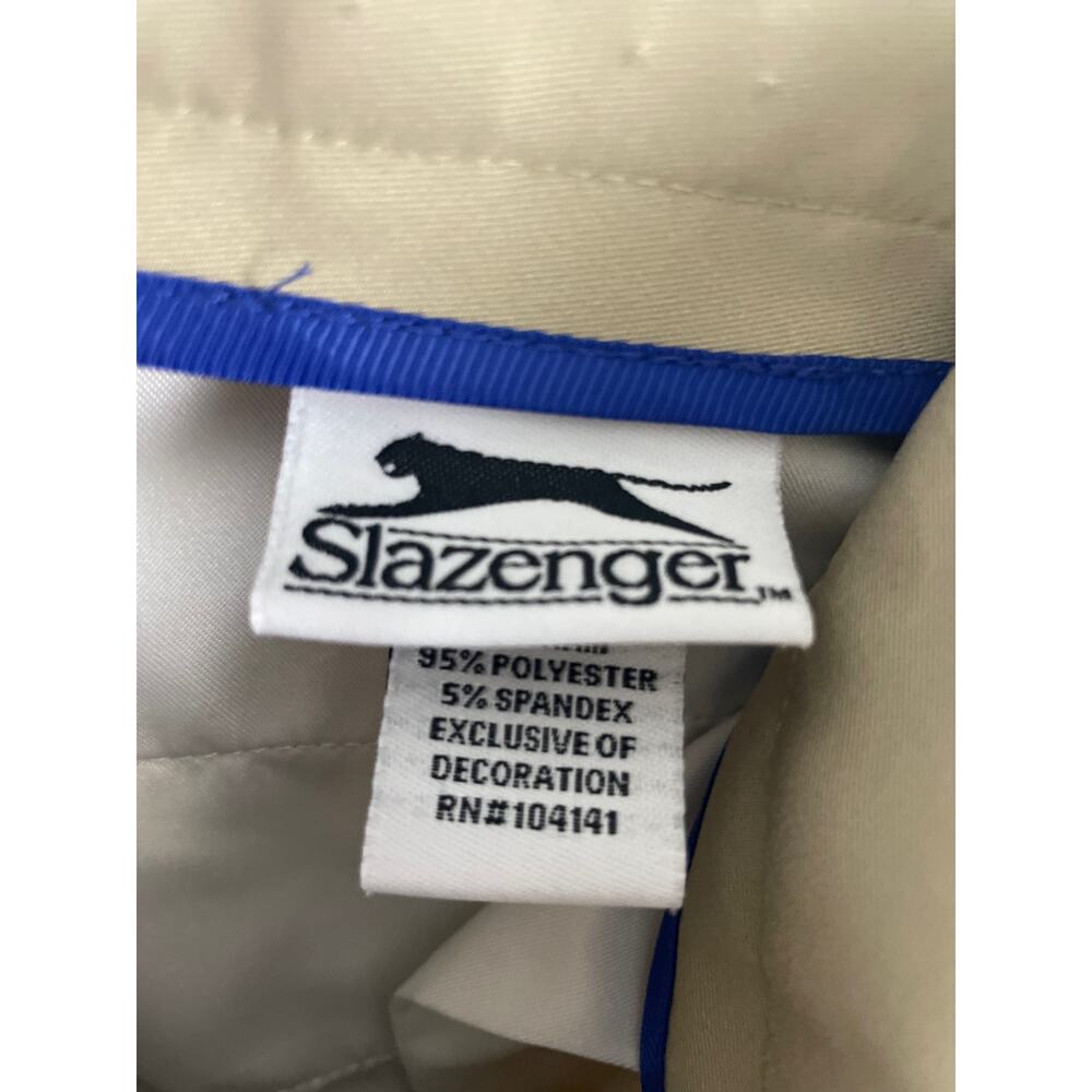 Slazenger Golf Pants Size W34 L30 Flat Front Chino Khaki Beige Zipper Front - Picture 5 of 8